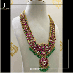 Alternative view of Kundan jadau bridal long necklace